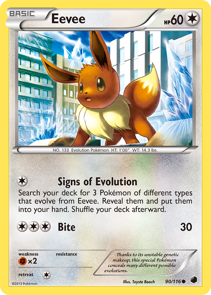 Eevee (90/116) [Black & White: Plasma Freeze] | Jomio and Rueliete's Cards and Comics