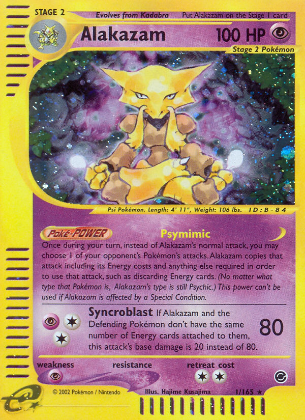 Alakazam (1/165) [Expedition: Base Set] | Jomio and Rueliete's Cards and Comics