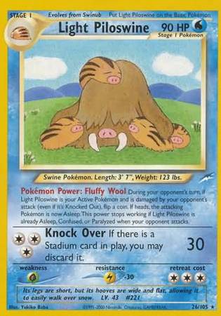 Light Piloswine (26/105) [Neo Destiny Unlimited] | Jomio and Rueliete's Cards and Comics