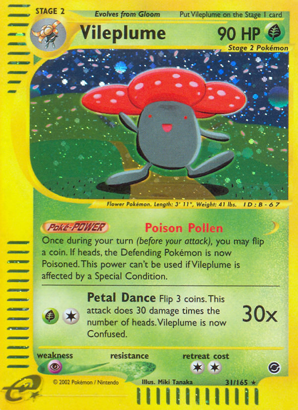 Vileplume (31/165) [Expedition: Base Set] | Jomio and Rueliete's Cards and Comics