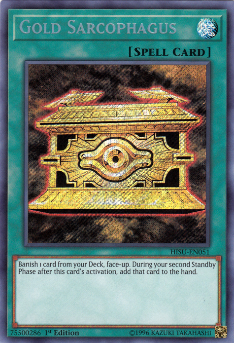 Gold Sarcophagus [HISU-EN051] Secret Rare | Jomio and Rueliete's Cards and Comics