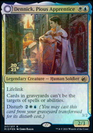 Dennick, Pious Apprentice // Dennick, Pious Apparition [Innistrad: Midnight Hunt Prerelease Promos] | Jomio and Rueliete's Cards and Comics