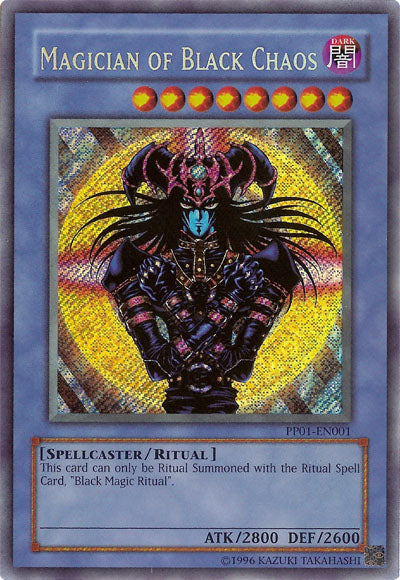 Magician of Black Chaos [PP01-EN001] Secret Rare | Jomio and Rueliete's Cards and Comics