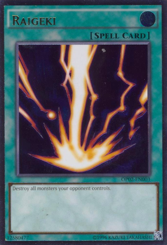Raigeki [OP02-EN003] Ultimate Rare | Jomio and Rueliete's Cards and Comics