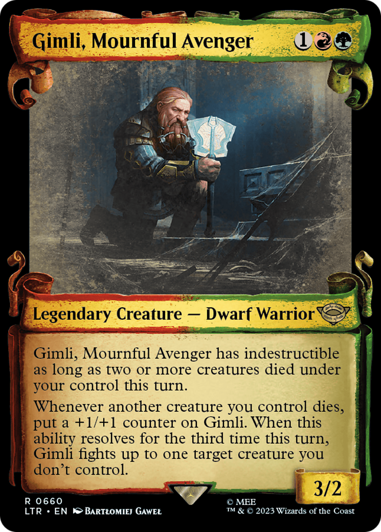 Gimli, Mournful Avenger [The Lord of the Rings: Tales of Middle-Earth Showcase Scrolls] | Jomio and Rueliete's Cards and Comics
