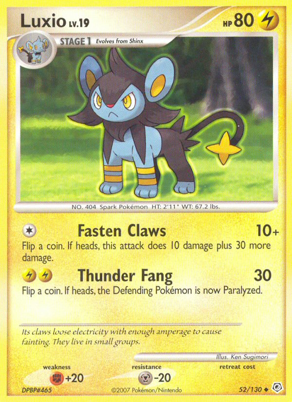 Luxio (52/130) [Diamond & Pearl: Base Set] | Jomio and Rueliete's Cards and Comics
