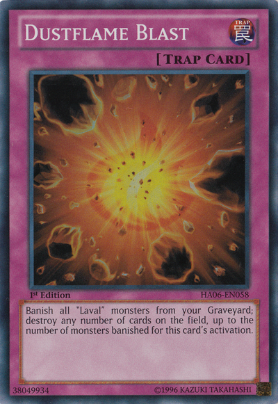 Dustflame Blast [HA06-EN058] Super Rare | Jomio and Rueliete's Cards and Comics