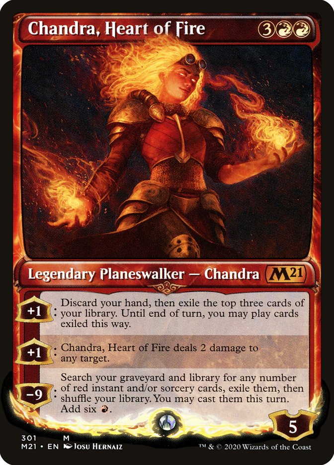 Chandra, Heart of Fire (Showcase) [Core Set 2021] | Jomio and Rueliete's Cards and Comics