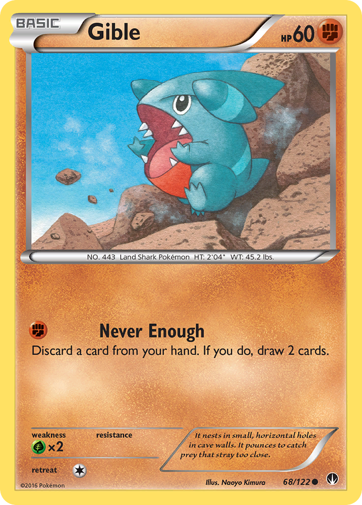 Gible (68/122) [XY: BREAKpoint] | Jomio and Rueliete's Cards and Comics