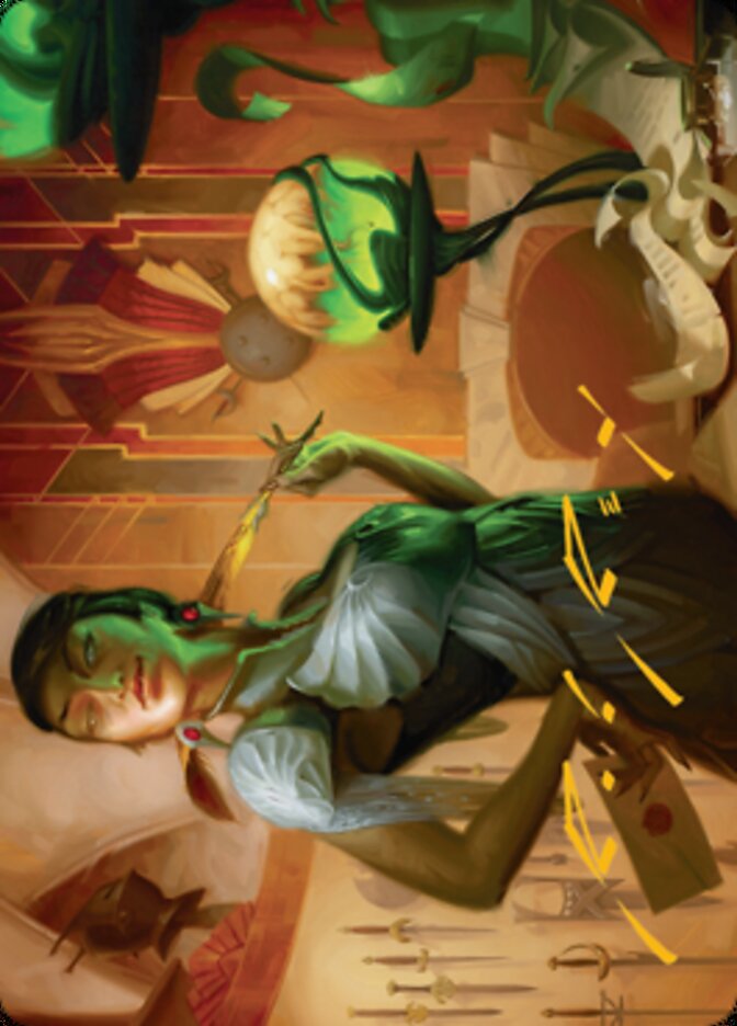 Mari, the Killing Quill Art Card (Gold-Stamped Signature) [Streets of New Capenna Art Series] | Jomio and Rueliete's Cards and Comics