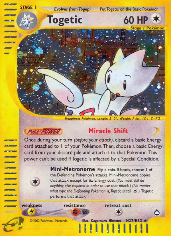 Togetic (H27/H32) [Aquapolis] | Jomio and Rueliete's Cards and Comics