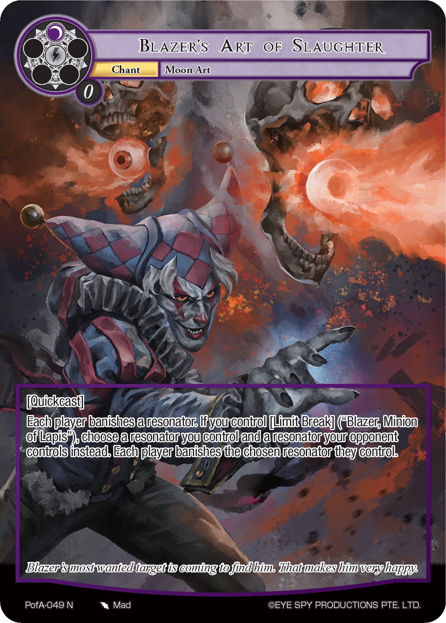 Blazer's Art of Slaughter (Full Art) (PofA-049) [Alice Origin IV: Prologue of Attoractia] | Jomio and Rueliete's Cards and Comics