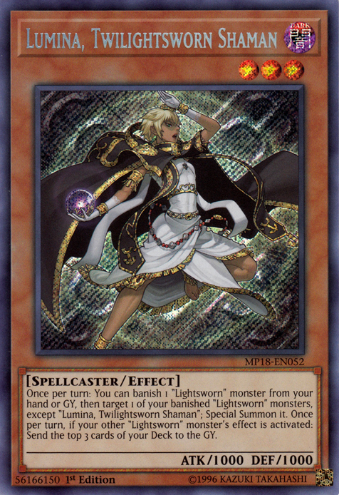 Lumina, Twilightsworn Shaman [MP18-EN052] Secret Rare | Jomio and Rueliete's Cards and Comics