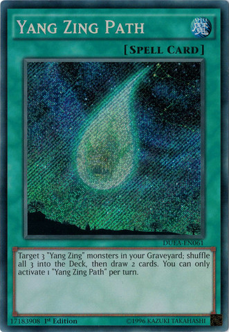 Yang Zing Path [DUEA-EN061] Secret Rare | Jomio and Rueliete's Cards and Comics