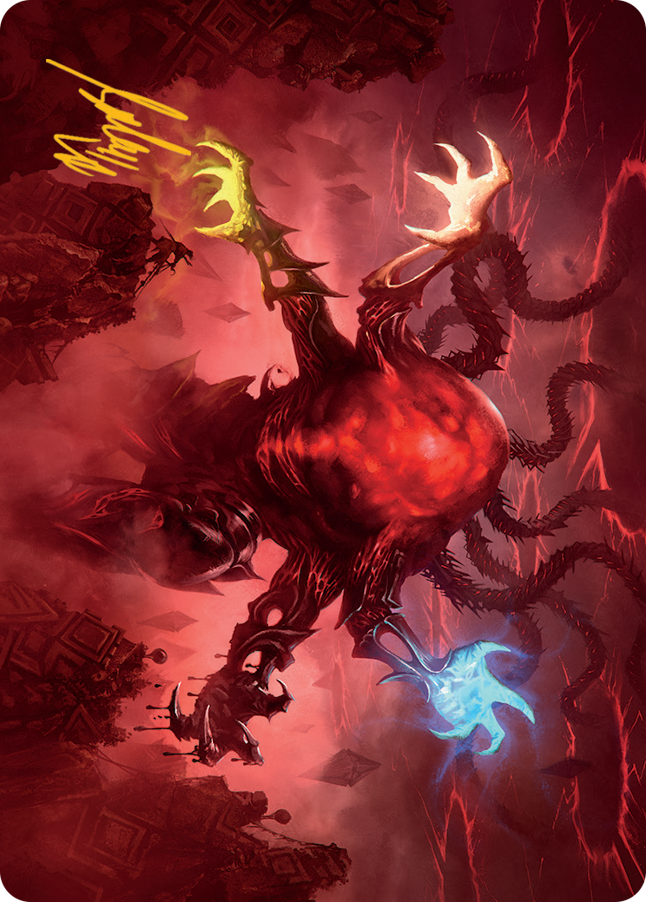 Omnath, Locus of All Art Card (51) (Gold-Stamped Signature) [March of the Machine Art Series] | Jomio and Rueliete's Cards and Comics