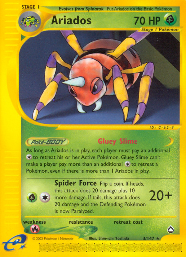 Ariados (3/147) [Aquapolis] | Jomio and Rueliete's Cards and Comics