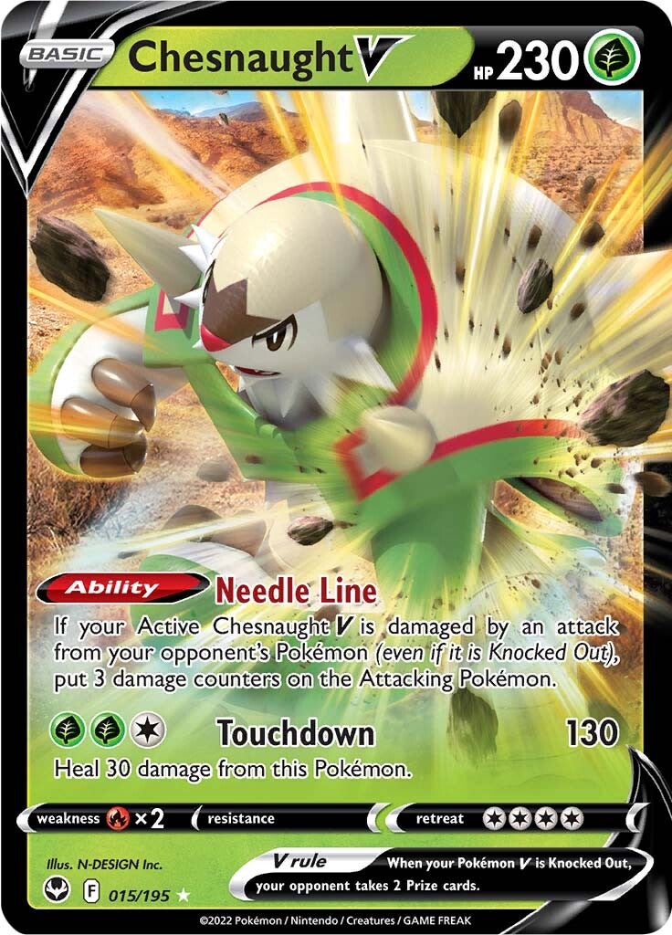 Chesnaught V (015/195) [Sword & Shield: Silver Tempest] | Jomio and Rueliete's Cards and Comics