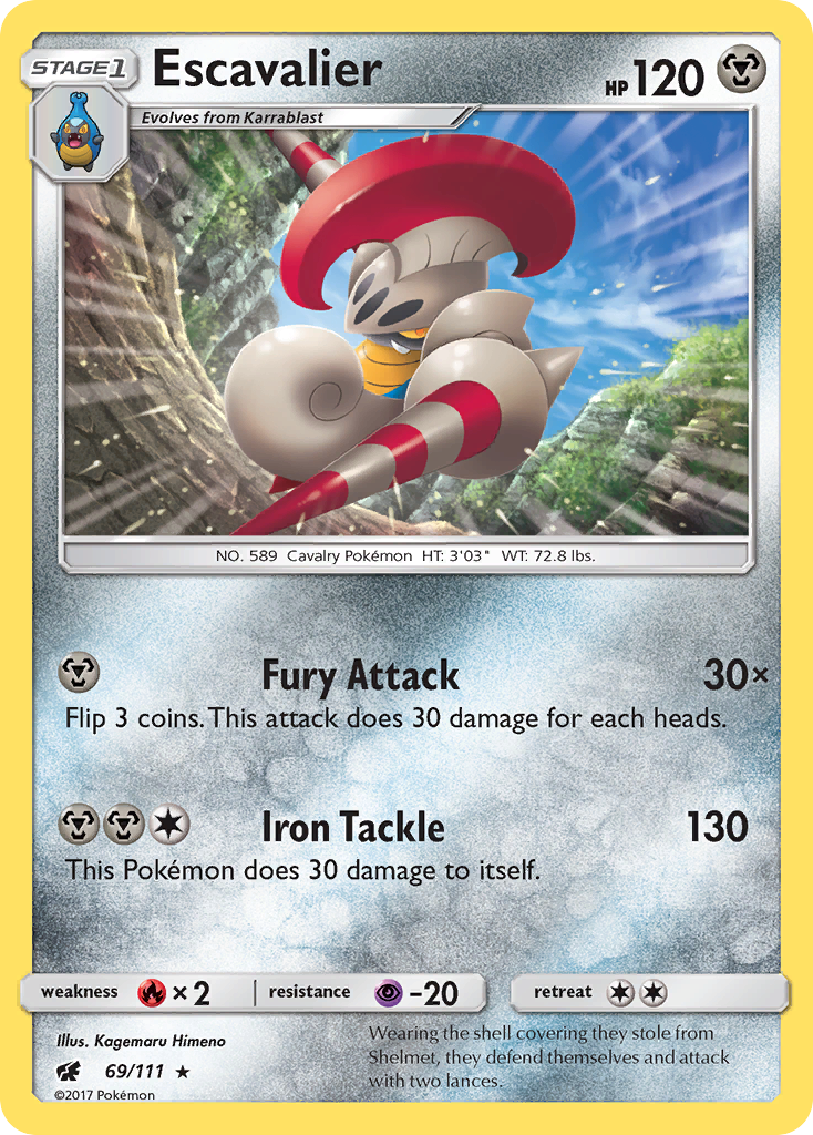 Escavalier (69/111) [Sun & Moon: Crimson Invasion] | Jomio and Rueliete's Cards and Comics