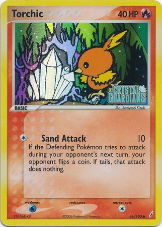 Torchic (66/100) (Stamped) [EX: Crystal Guardians] | Jomio and Rueliete's Cards and Comics
