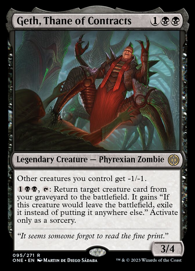 Geth, Thane of Contracts [Phyrexia: All Will Be One] | Jomio and Rueliete's Cards and Comics