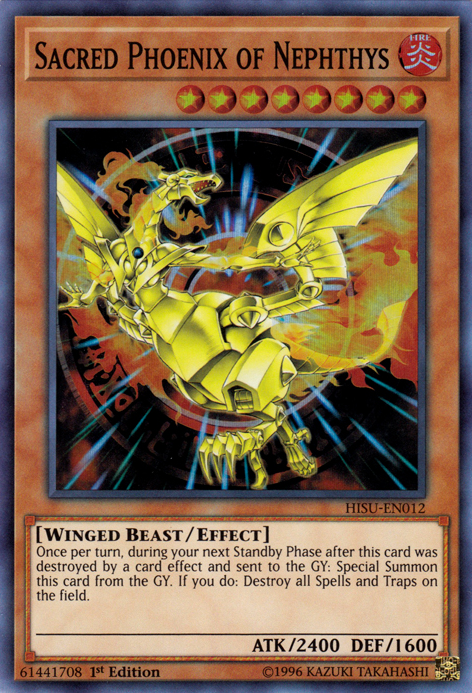 Sacred Phoenix of Nephthys [HISU-EN012] Super Rare | Jomio and Rueliete's Cards and Comics