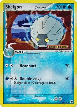 Shelgon (38/101) (Delta Species) (Stamped) [EX: Dragon Frontiers] | Jomio and Rueliete's Cards and Comics
