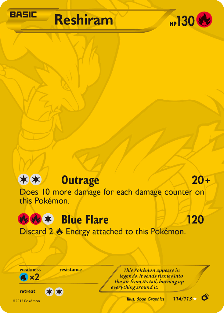 Reshiram (114/113) [Black & White: Legendary Treasures] | Jomio and Rueliete's Cards and Comics