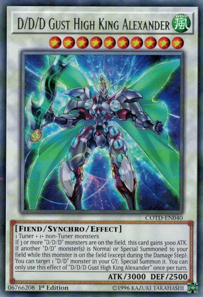 D/D/D Gust High King Alexander [COTD-EN040] Rare | Jomio and Rueliete's Cards and Comics