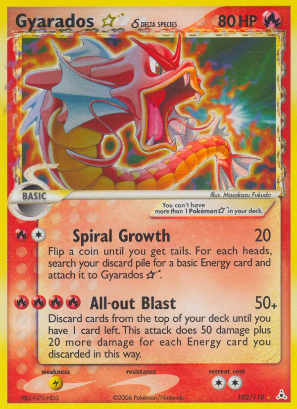Gyarados Star (102/110) (Delta Species) [EX: Holon Phantoms] | Jomio and Rueliete's Cards and Comics