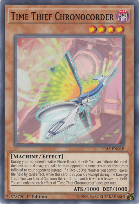 Time Thief Chronocorder [IGAS-EN018] Common | Jomio and Rueliete's Cards and Comics