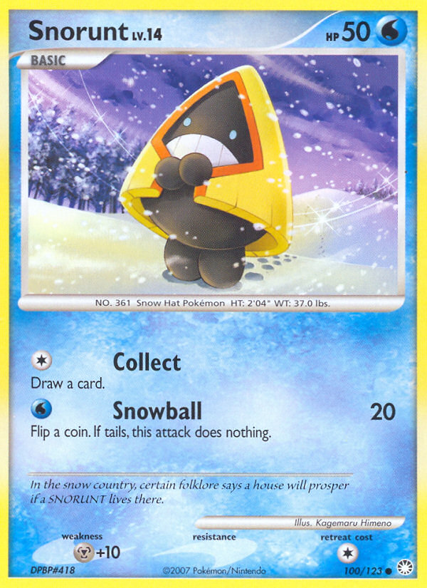 Snorunt (100/123) [Diamond & Pearl: Mysterious Treasures] | Jomio and Rueliete's Cards and Comics