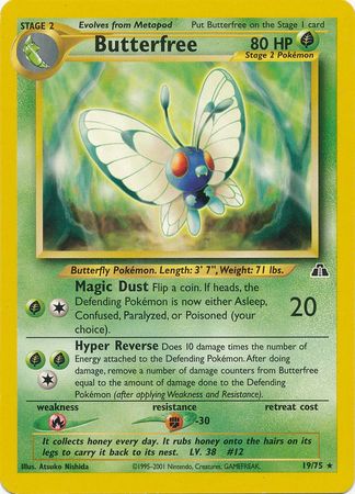 Butterfree (19/75) [Neo Discovery Unlimited] | Jomio and Rueliete's Cards and Comics