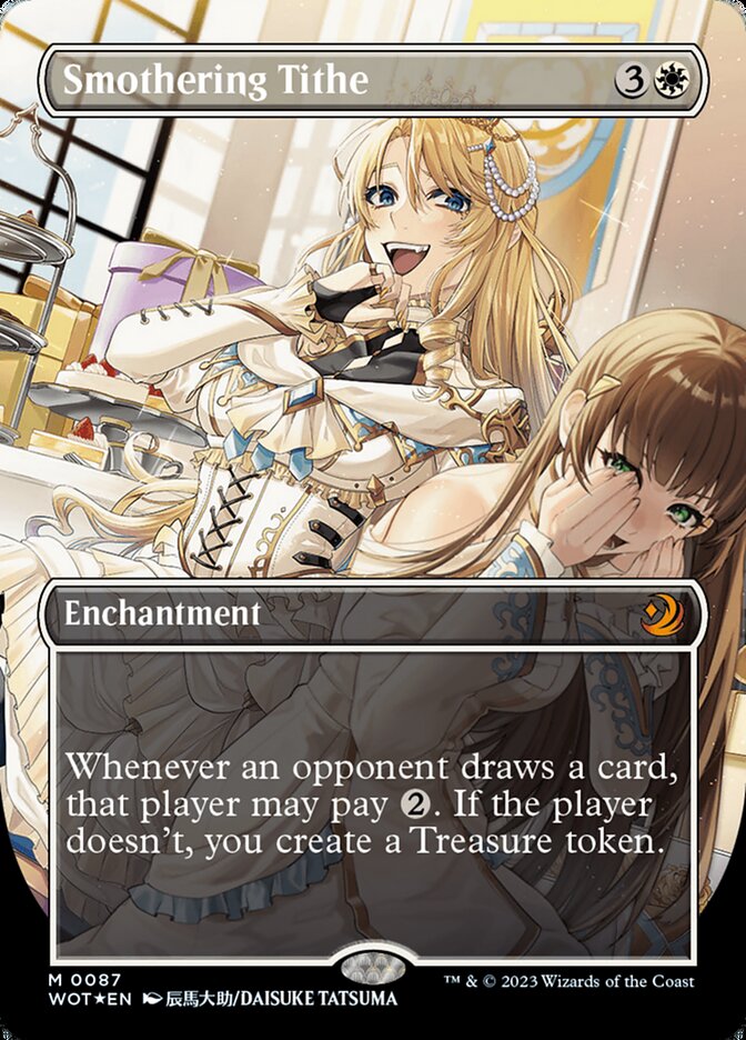 Smothering Tithe (Anime Borderless) (Confetti Foil) [Wilds of Eldraine: Enchanting Tales] | Jomio and Rueliete's Cards and Comics