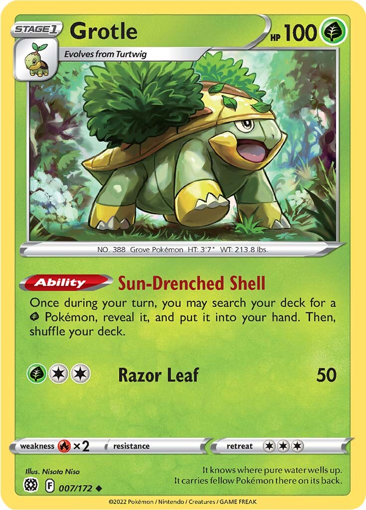 Grotle (007/172) [Sword & Shield: Brilliant Stars] | Jomio and Rueliete's Cards and Comics