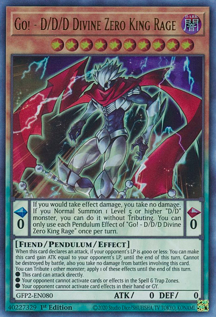 Go! - D/D/D Divine Zero King Rage [GFP2-EN080] Ultra Rare | Jomio and Rueliete's Cards and Comics