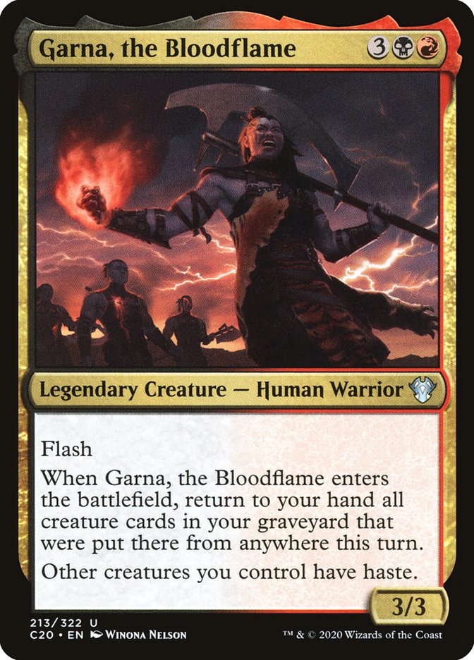 Garna, the Bloodflame [Commander 2020] | Jomio and Rueliete's Cards and Comics