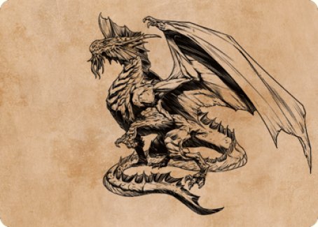 Ancient Silver Dragon Art Card (47) [Commander Legends: Battle for Baldur's Gate Art Series] | Jomio and Rueliete's Cards and Comics