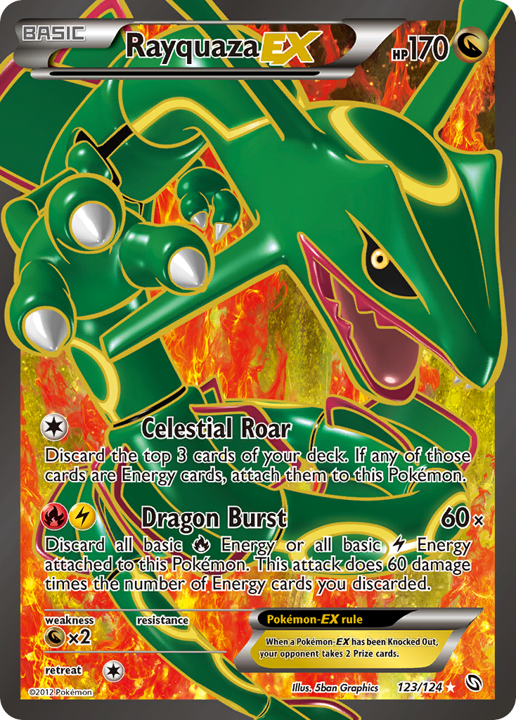 Rayquaza EX (123/124) [Black & White: Dragons Exalted] | Jomio and Rueliete's Cards and Comics