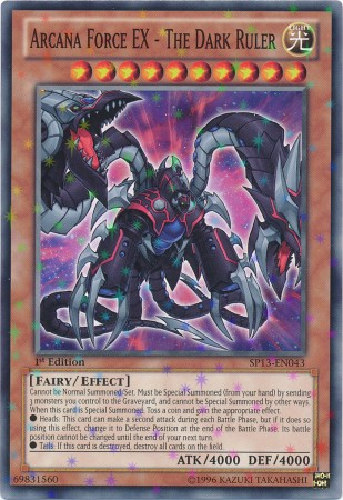 Arcana Force EX - The Dark Ruler [SP13-EN043] Starfoil Rare | Jomio and Rueliete's Cards and Comics