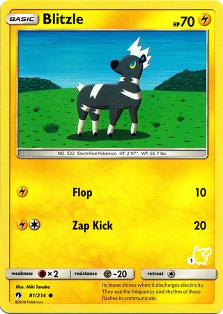 Blitzle (81/214) (Pikachu Stamp #1) [Battle Academy 2020] | Jomio and Rueliete's Cards and Comics