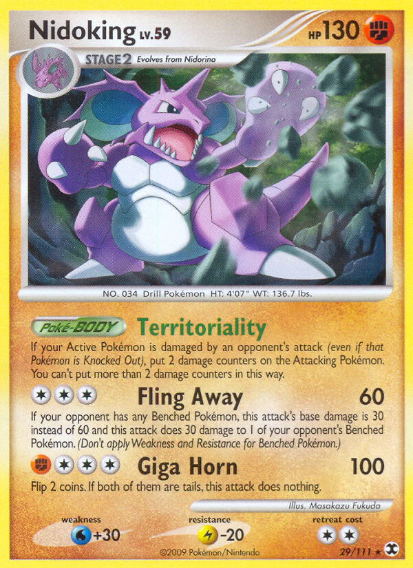 Nidoking (29/111) [Platinum: Rising Rivals] | Jomio and Rueliete's Cards and Comics