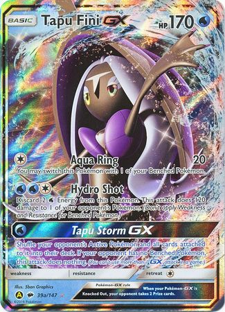 Tapu Fini GX (39/147) (Alternate card) (Jumbo Card) [Sun & Moon: Burning Shadows] | Jomio and Rueliete's Cards and Comics