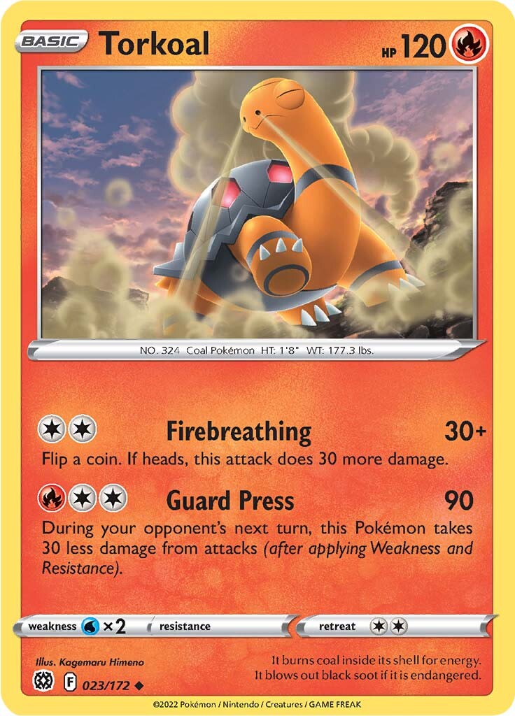 Torkoal (023/172) [Sword & Shield: Brilliant Stars] | Jomio and Rueliete's Cards and Comics