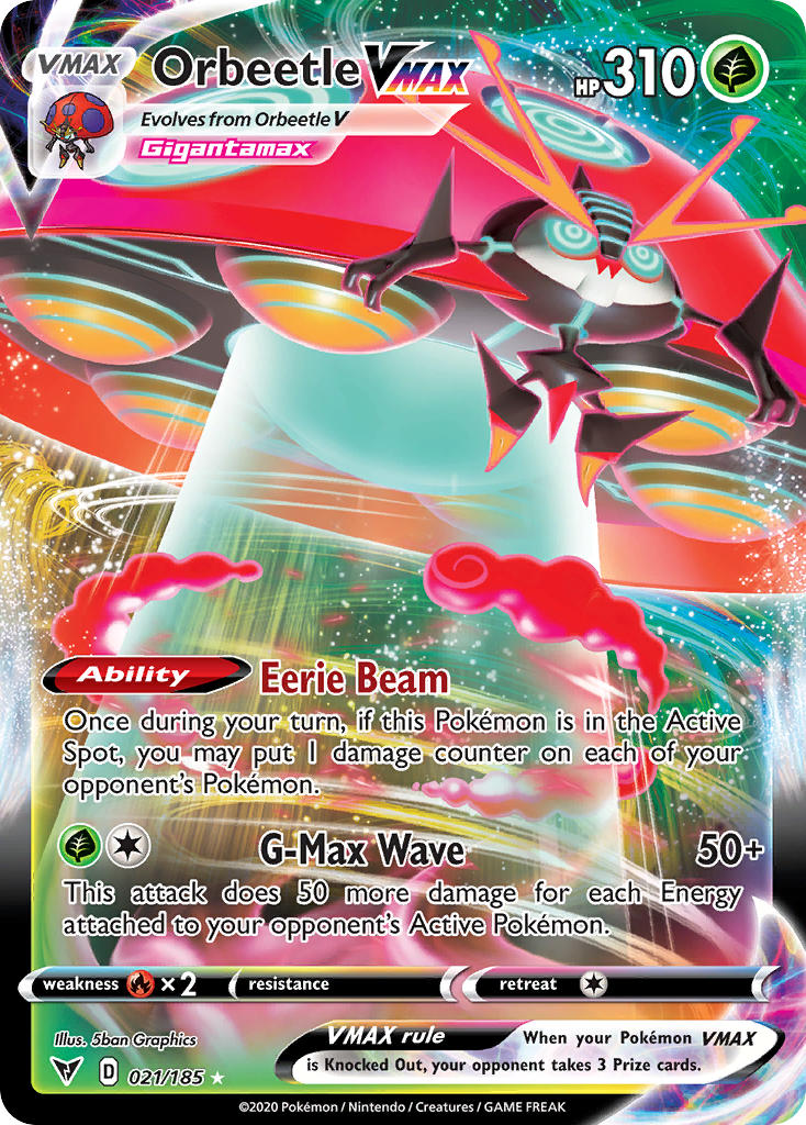 Orbeetle VMAX (021/185) [Sword & Shield: Vivid Voltage] | Jomio and Rueliete's Cards and Comics