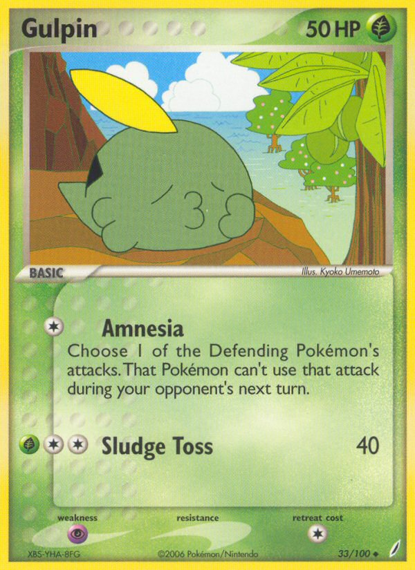 Gulpin (33/100) [EX: Crystal Guardians] | Jomio and Rueliete's Cards and Comics