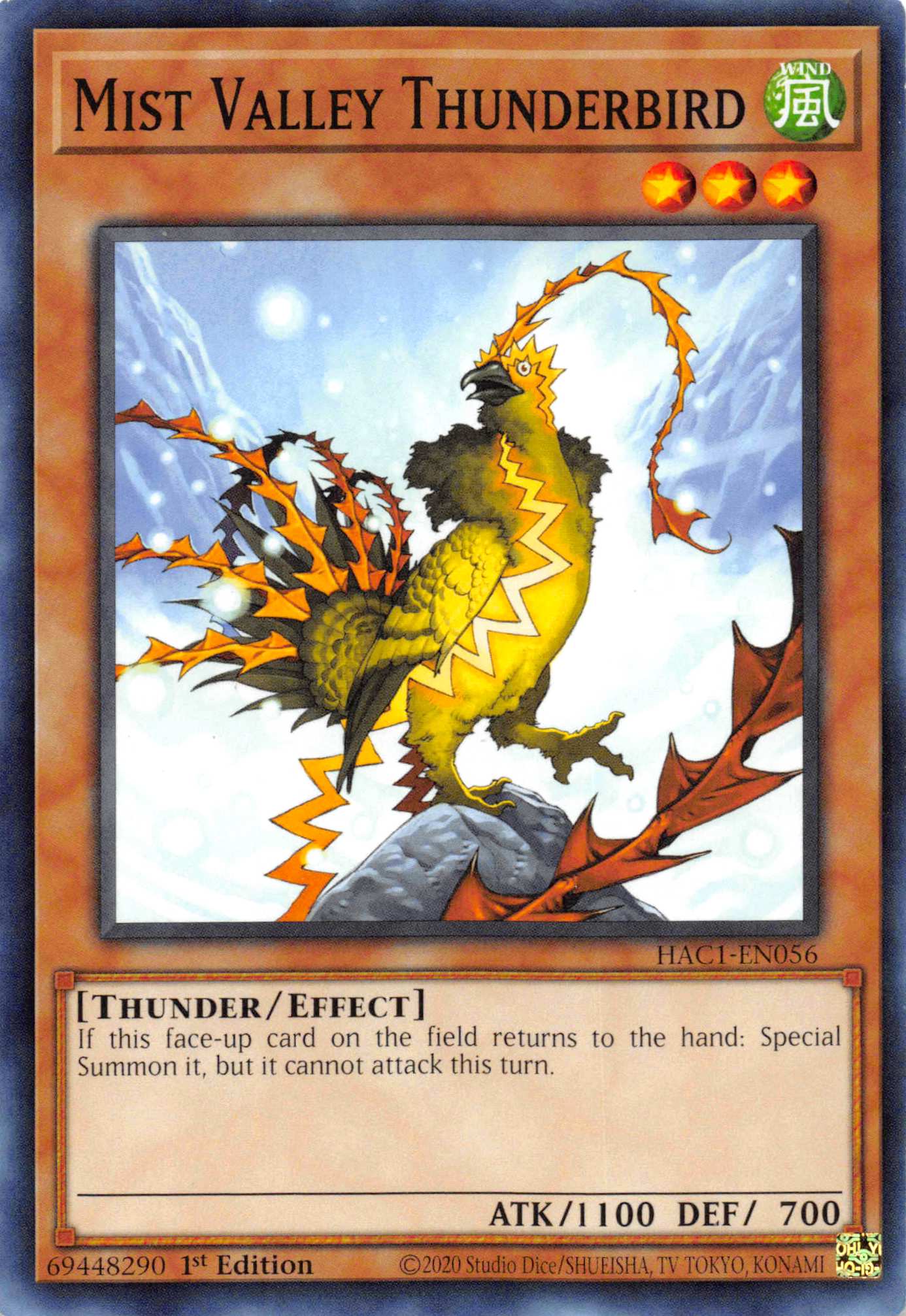Mist Valley Thunderbird [HAC1-EN056] Common | Jomio and Rueliete's Cards and Comics