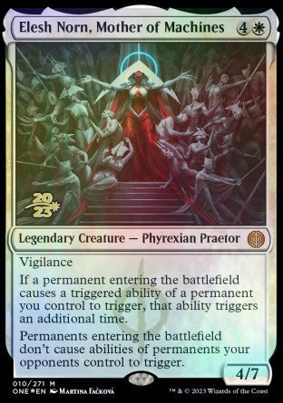 Elesh Norn, Mother of Machines [Phyrexia: All Will Be One Prerelease Promos] | Jomio and Rueliete's Cards and Comics