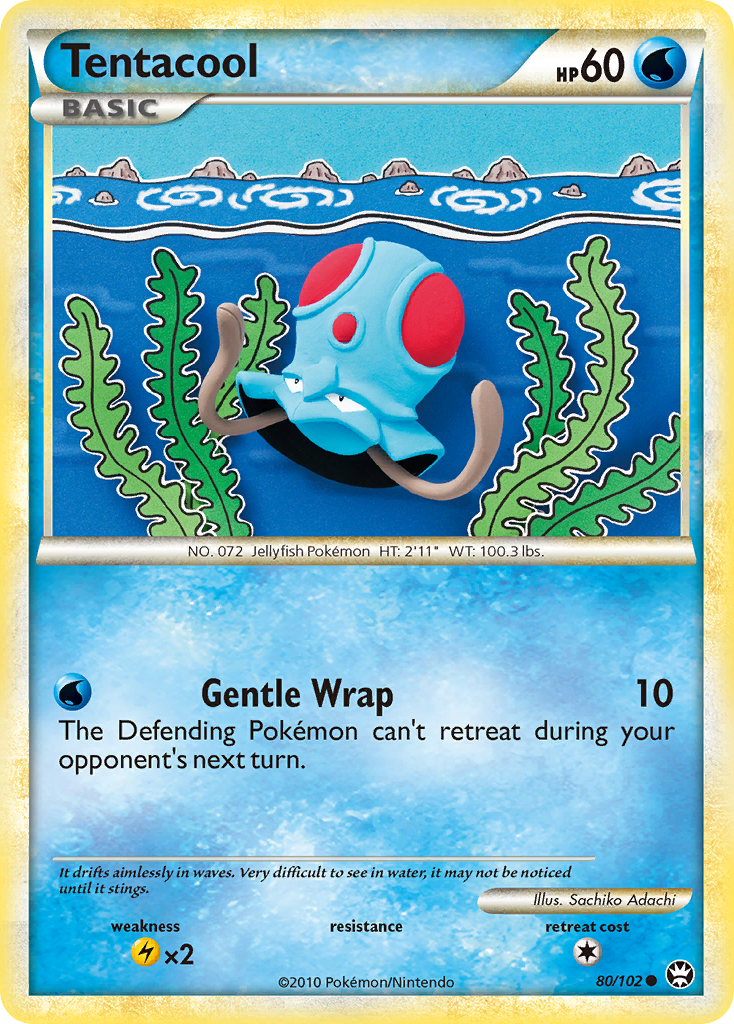 Tentacool (80/102) [HeartGold & SoulSilver: Triumphant] | Jomio and Rueliete's Cards and Comics