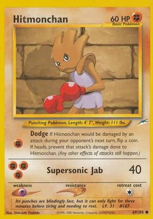 Hitmonchan (69/105) [Neo Destiny Unlimited] | Jomio and Rueliete's Cards and Comics