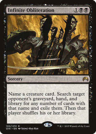 Infinite Obliteration [Magic Origins] | Jomio and Rueliete's Cards and Comics